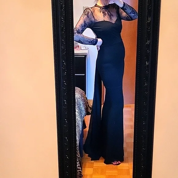 extreme backless dress Rheanna Draped Backless Maxi Dress Black